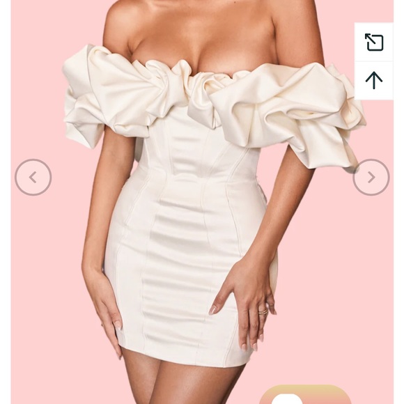 White satin dress - Picture 1 of 2